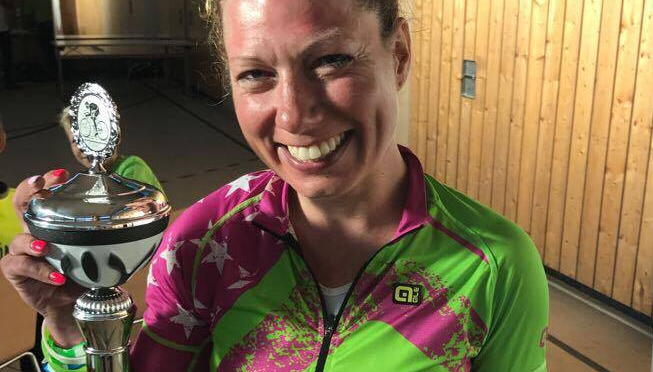 Karoline Scheel beim 1. Radmarathon RÖHN 300