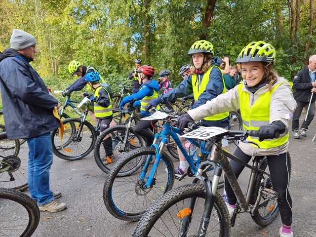 Französische Schüler vor dem Start