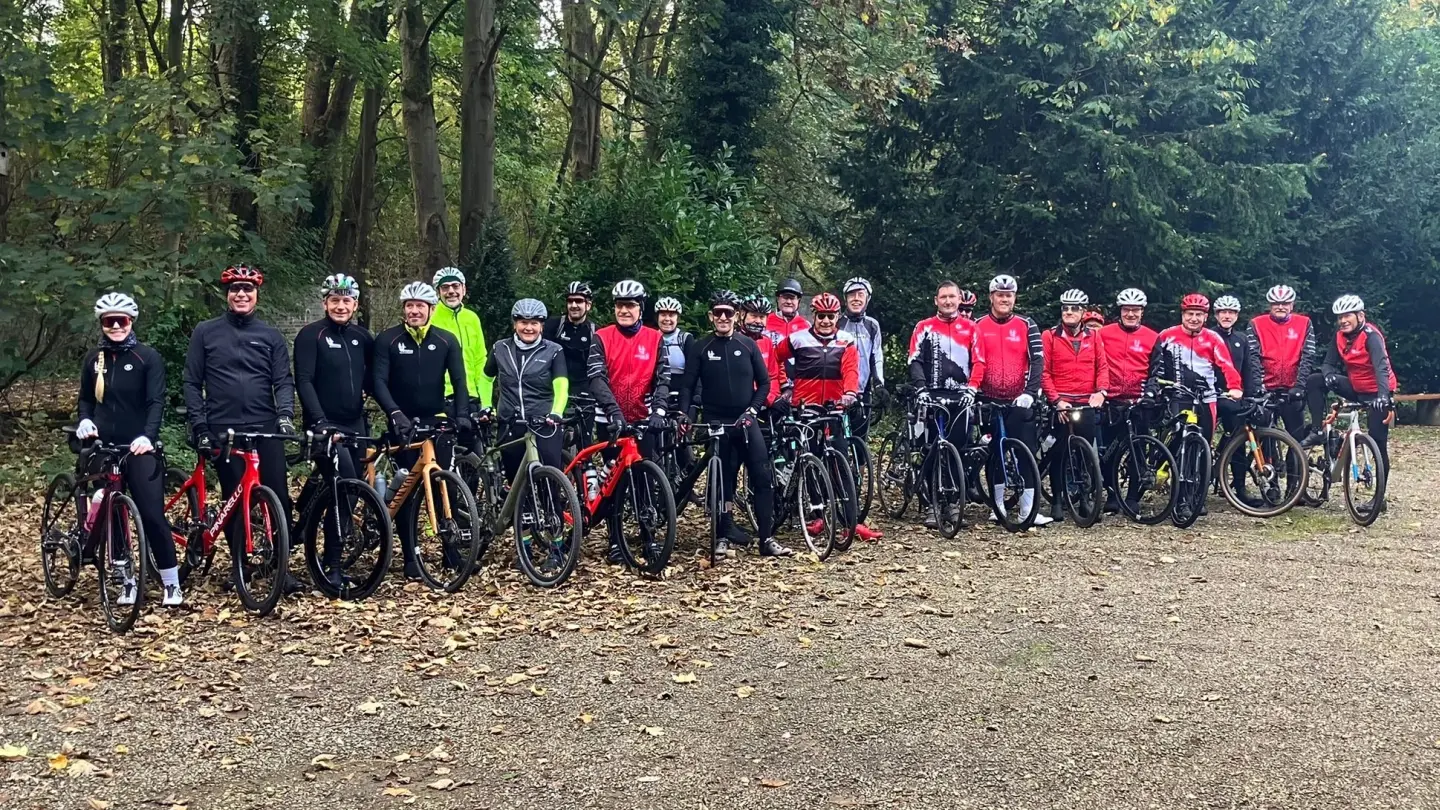 RC Sprinter Waltrop - die Radsportler vor dem Abradeln zur Halde Hoheward