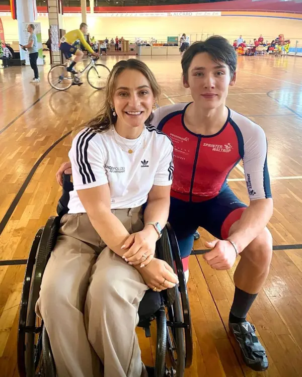 RC Sprinter Waltrop - nette Gespräche unter den Sportlern: Sprint-Legende Kristina Vogel und Alois Klomfaß